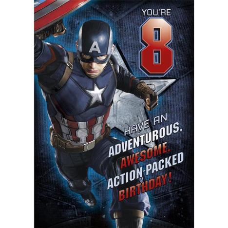 8th Birthday Marvel Captain America Birthday Card £1.85